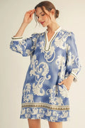 Boho Print Shift Dress Final Sale
