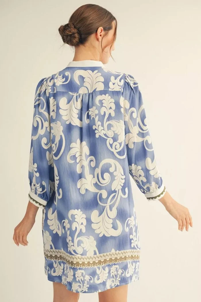 Boho Print Shift Dress Final Sale