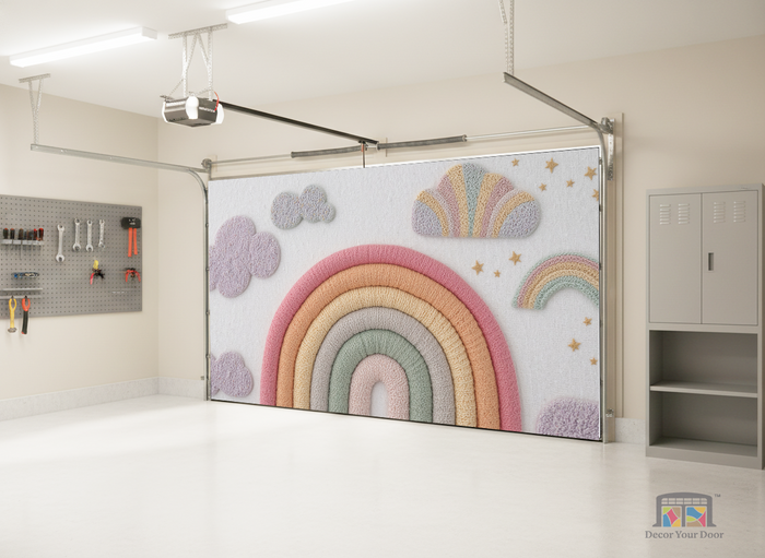 Boho Rainbow Dreams – Interior Garage Door Cover
