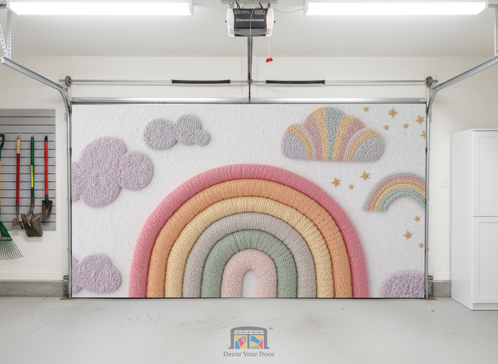 Boho Rainbow Dreams – Interior Garage Door Cover