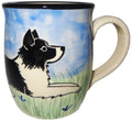 Border Collie Hand-Painted Ceramic Mug