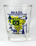 Brazil Landmarks and Icons Collage Shot Glass