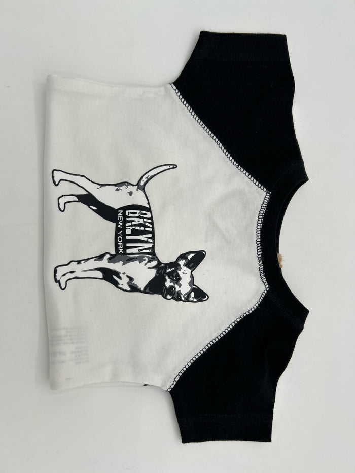 Brooklyn Dog Onesie Black/White Size 6M