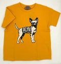 Brooklyn Dog Tee Canary Yellow Kids Size 7 Y