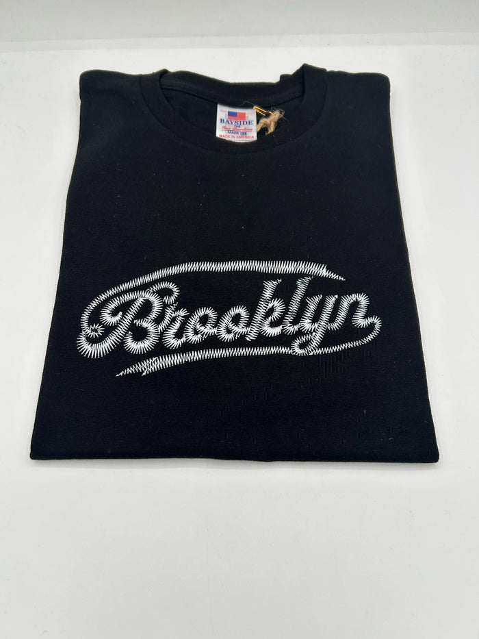 Brooklyn Script Adult T Black Size L