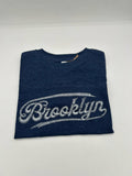 Brooklyn Script Youth Football T Blue/White Size M