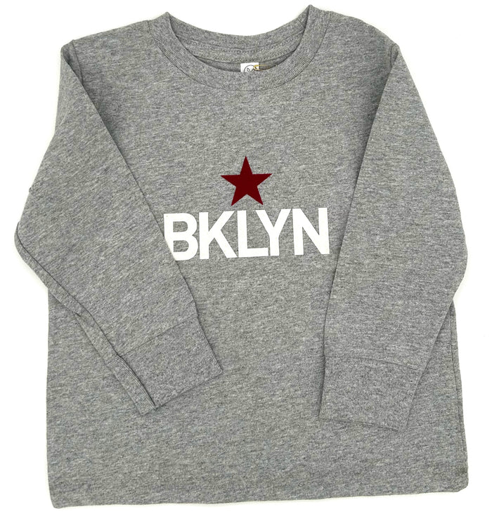 Brooklyn Star Child Tee Red star on gray size 2Y