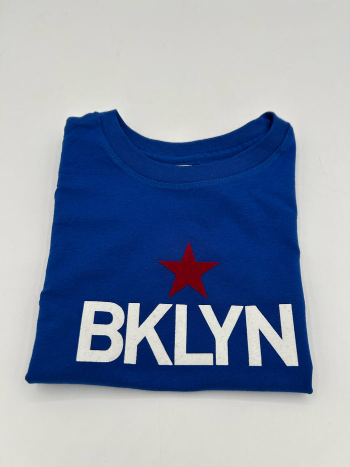 Brooklyn Star Toddler Tee Red star on Royal Blue size 4Y