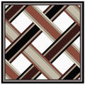Brown Silk Square, Basketweave Stripessss