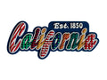 California Festive Multicolor Letters Fridge Designer Magnet 3.25" x 1.25"