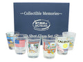 California United States USA Souvenir Boxed Shot Glass Set (Set of 6)