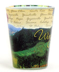 California Wine Country Stamp Design Shot Glass