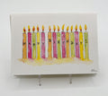 Candle Writing Birthday Card