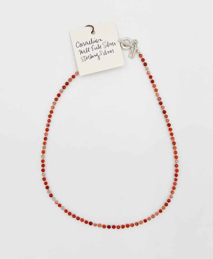 Carnelian Hill Tribe and Sterling Silver Necklace