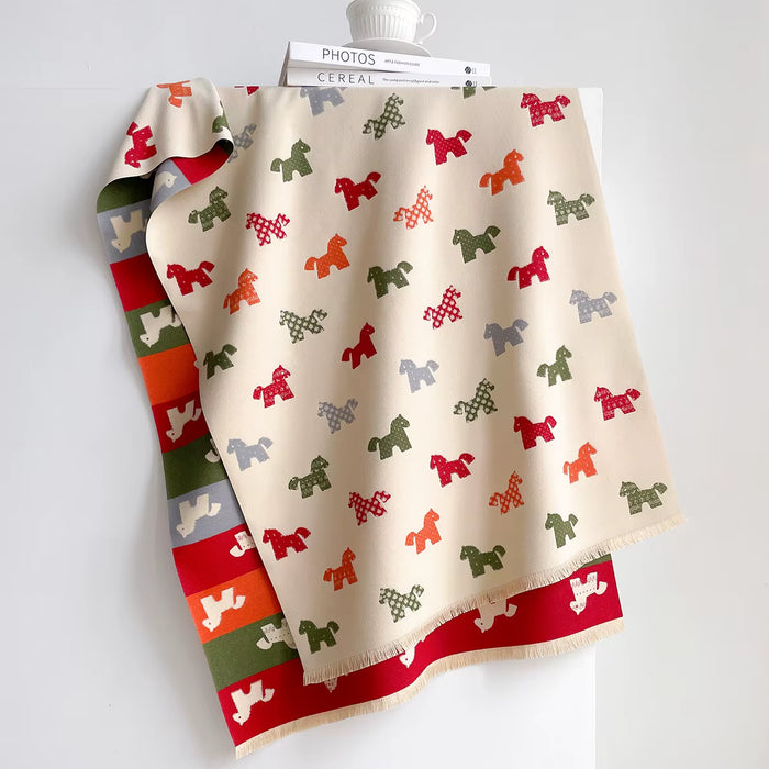 Char Pashmina Scarf White