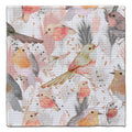 Chickadee eco-friendly waffle weave washcloth with watercolor bird pattern by CJ Bella