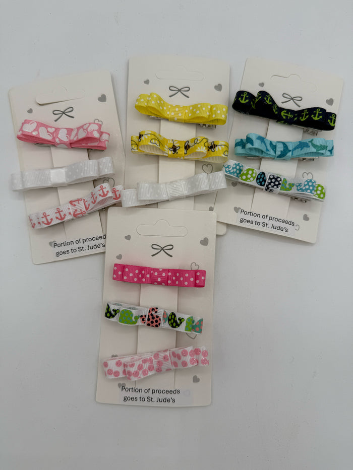 Children's Ribbon Hair Clips