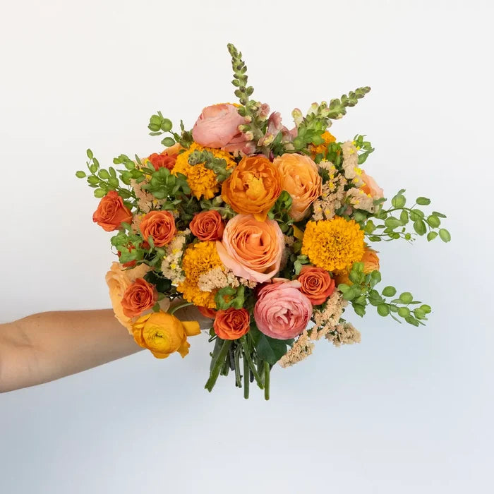Citrus Punch Flower Bouquet Close Up - Image