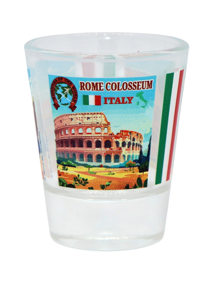 Colosseum Rome Italy Wonders of the World Collection Shot Glass