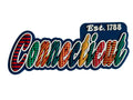 Connecticut Festive Multicolor Letters Fridge Designer Magnet 3.25" x 1.25"