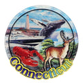Connecticut Wood Epoxy Magnet 3.7" x 3.7" x 0.25"