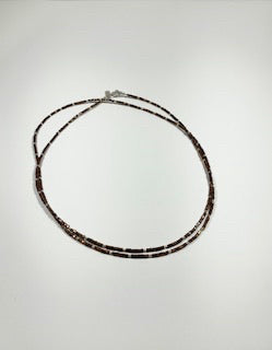 Copper Tone Hematite, Hill Tribe Silber Sterling Necklace