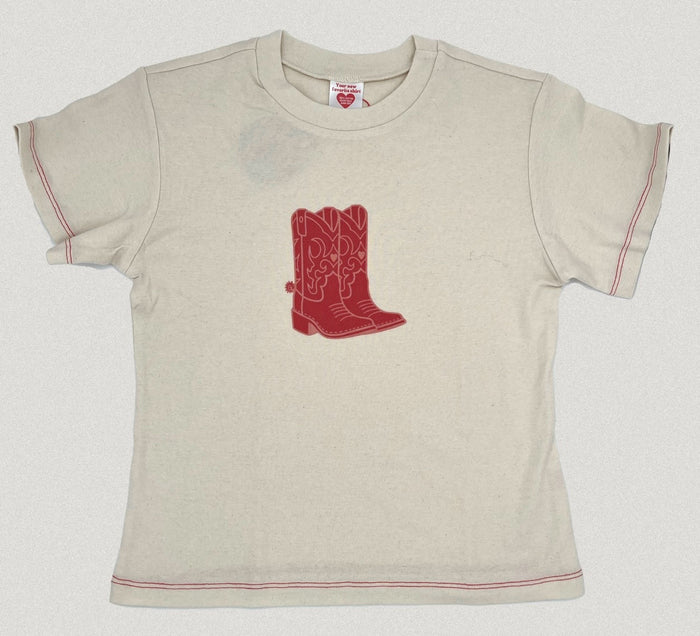 Cowboy Kickers T White Size L