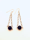 Crystal Earrings with Amethyst