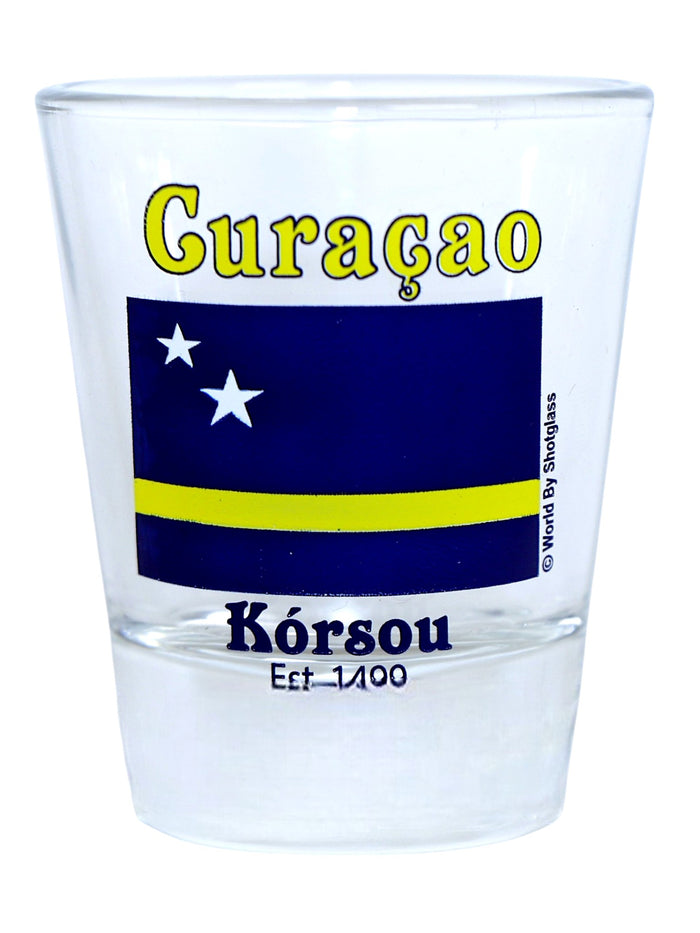 Curacao Flag Shot Glass