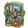 Dallas Texas Icons Wood Epoxy Magnet 3.75" x 3.25" x 0.4"