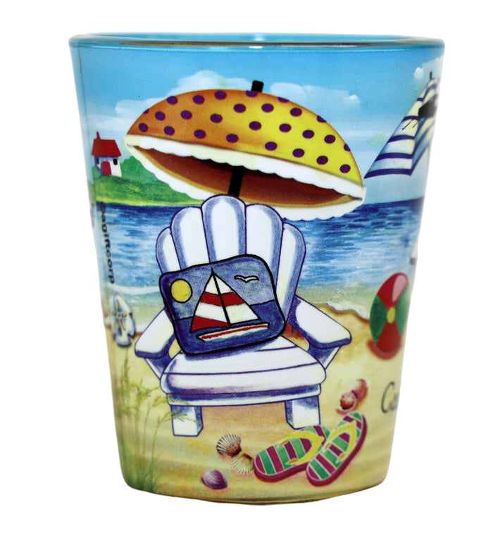 Daytona Beach Florida Beach Chair In and Out Shot Glass