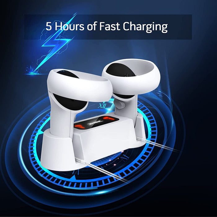 Dobe Fast Charging Dock With Rechargable Battery Pack For Oculus Quest 2 Vr Controllers Video Game