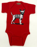 Dog Design Onesie red size newborn