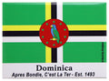 Dominica Flag Caribbean Fridge Collector's Souvenir Magnet 2.5" X 3.5"