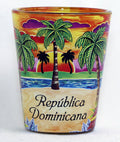 Dominican Republic Yellow Palms In-and-Out Shot Glass