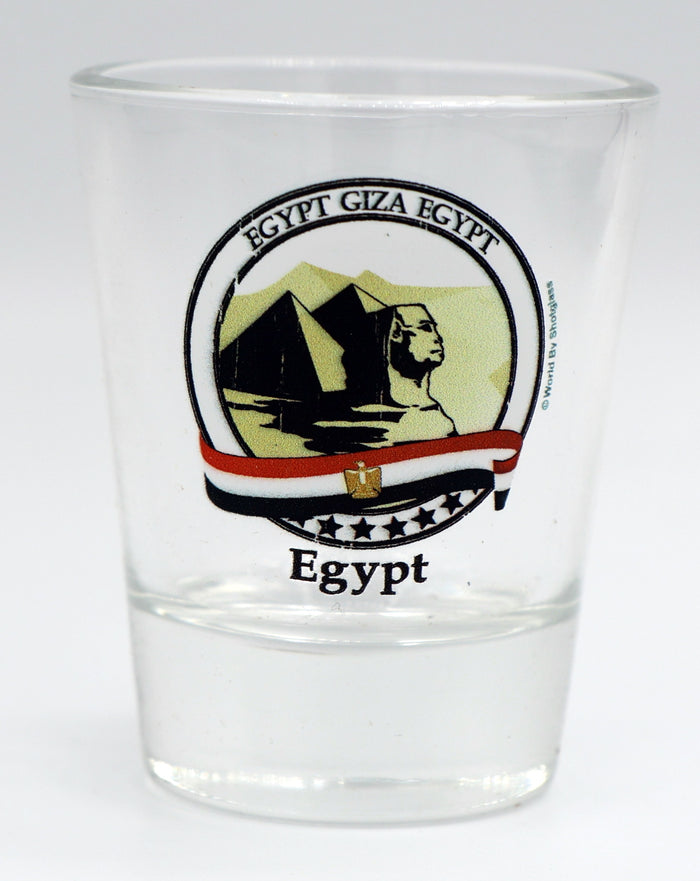 Egypt Giza Sphinx and Pyramids Shot Glass