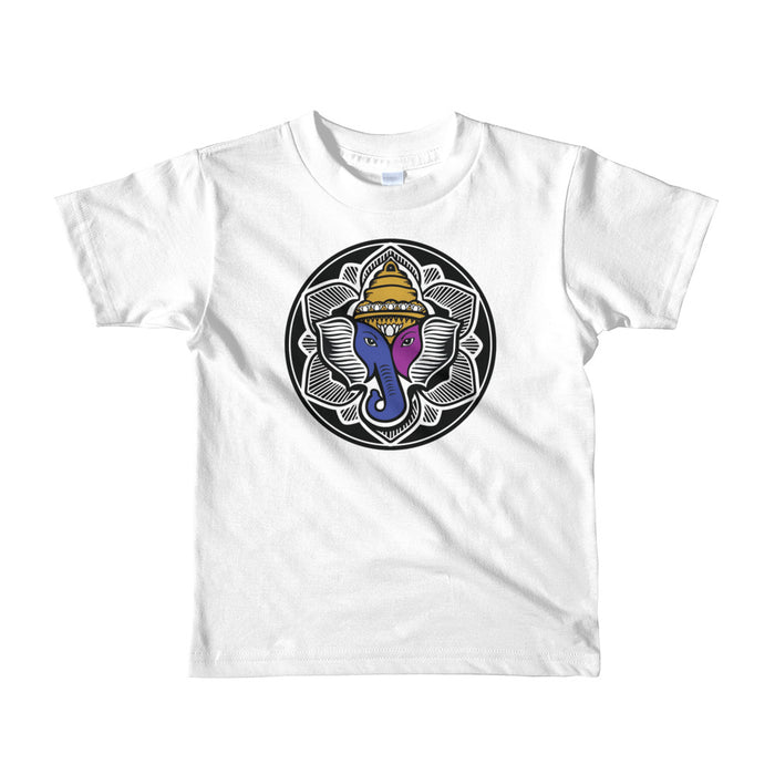 Elephant Lotus Short sleeve kids t-shirt