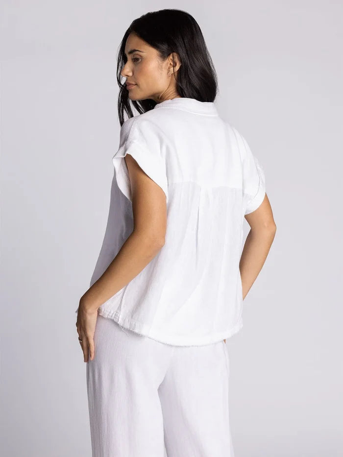Elio Raw Hem Shirt FINAL SALE
