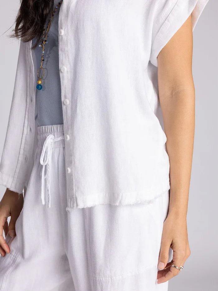 Elio Raw Hem Shirt FINAL SALE