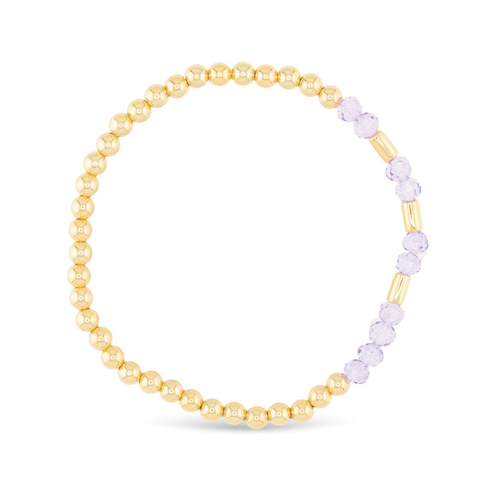 Faith Morse Code Stretch Bracelet, 18K Gold-Dipped