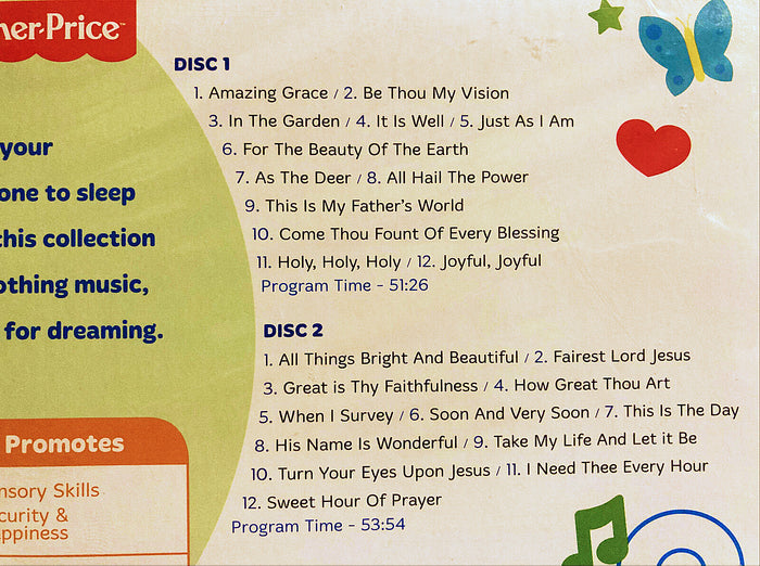 Fisher Price Little Blessings Soothing Lullabies 2-Disc Audio CD - SCRAPBOOKFARE