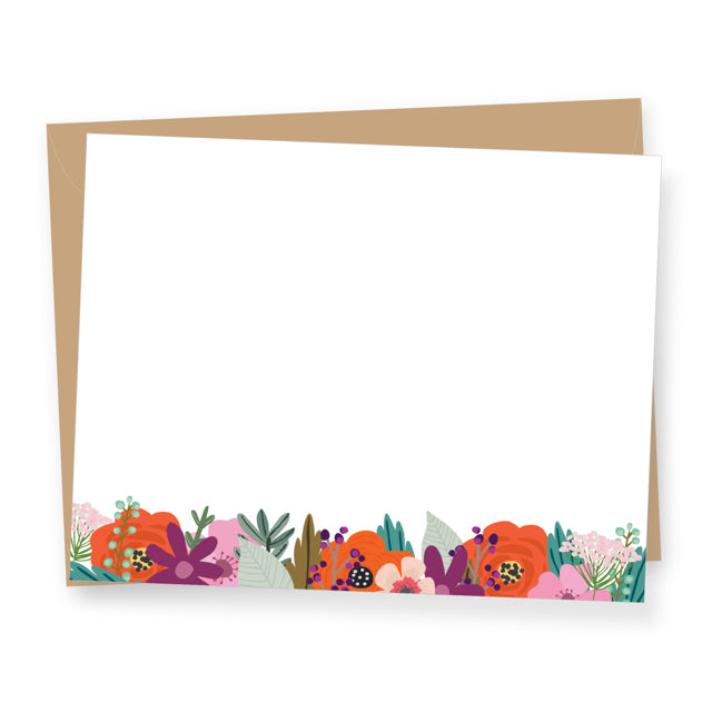 Floral Blank Flat Boxed Cards