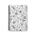 Floral Sketch Spiral Notebook — Ruled Journal for Notes & Sketches