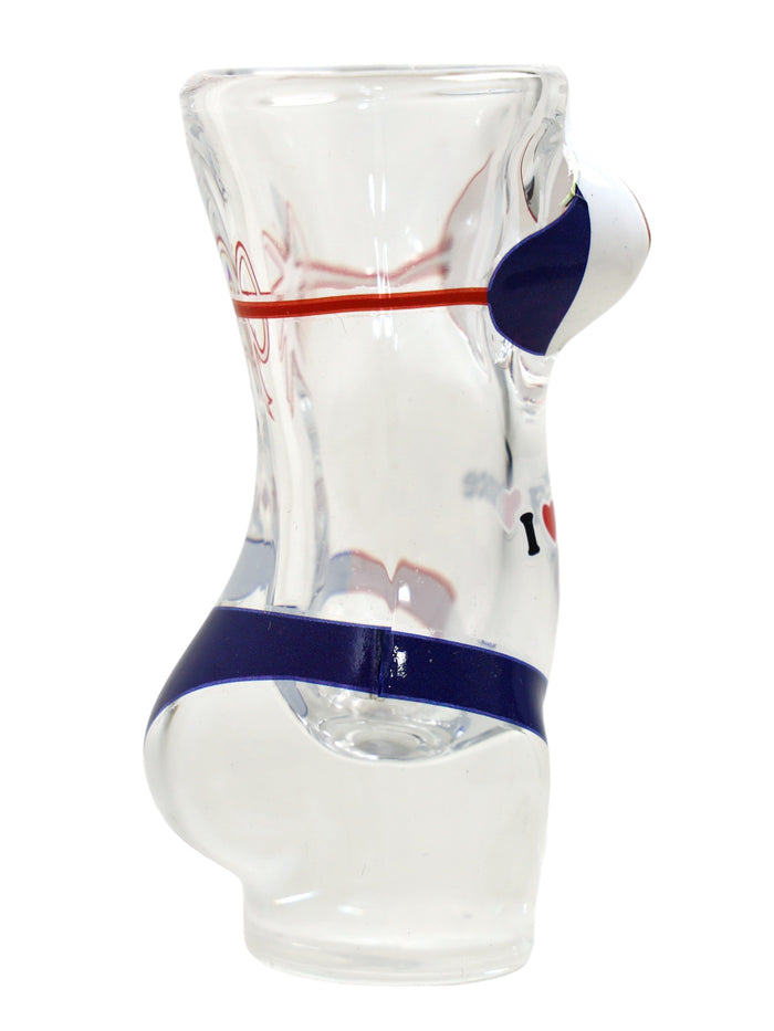 France Flag Full Body Bikini 3D Shot Glass