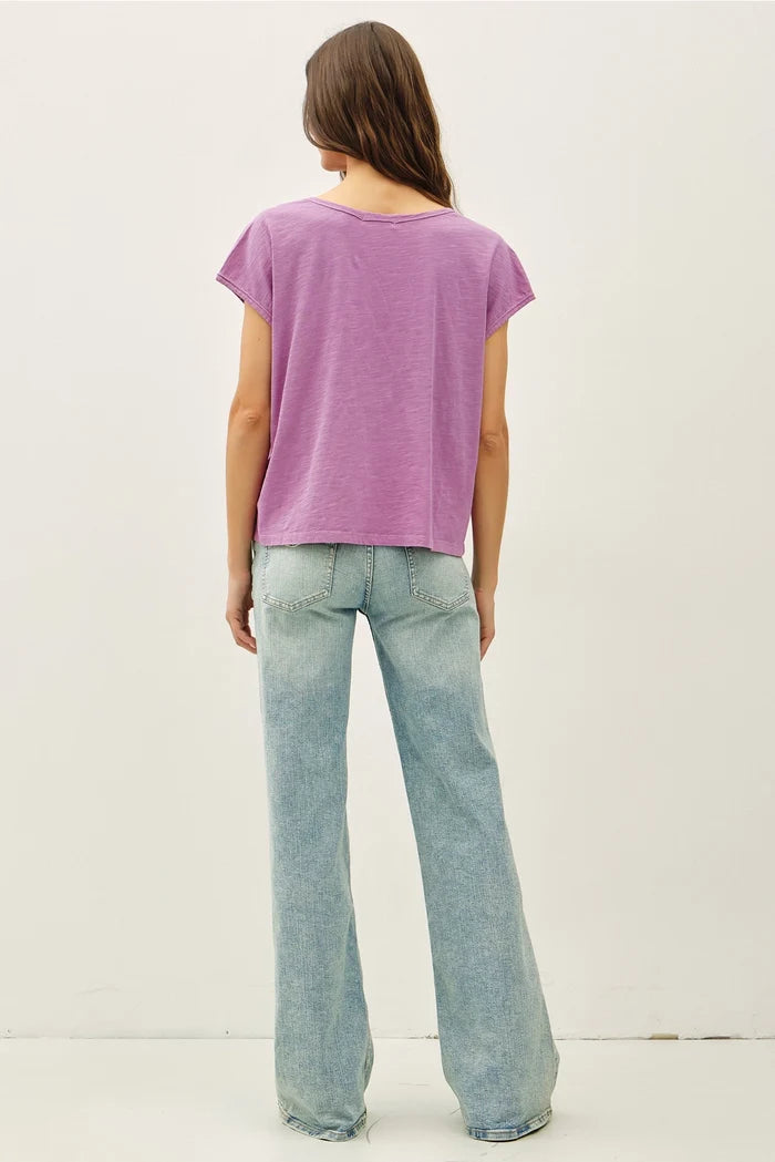 Garmet Dye Oversize Cut Split-V Tee Final Sale
