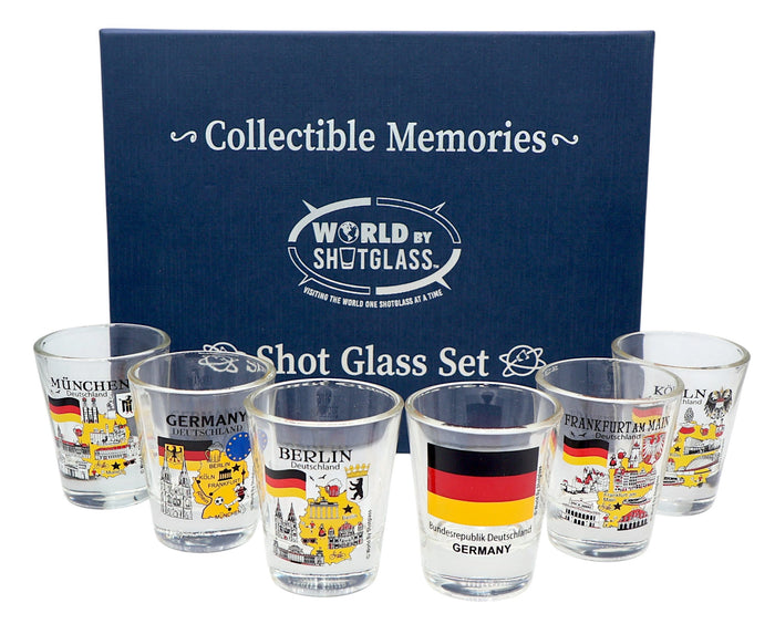 Germany Souvenir Boxed Shot Glass Set (Set of 6)