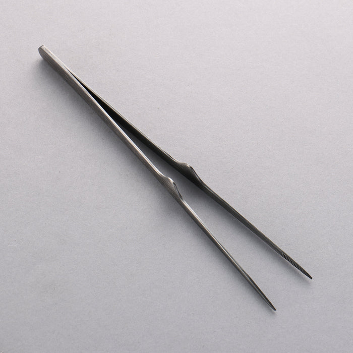 Gestura Petite Stando Black Metal Tongs 200mm - Seisuke Knife