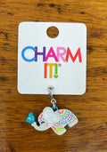 Glitter Elephant Charm
