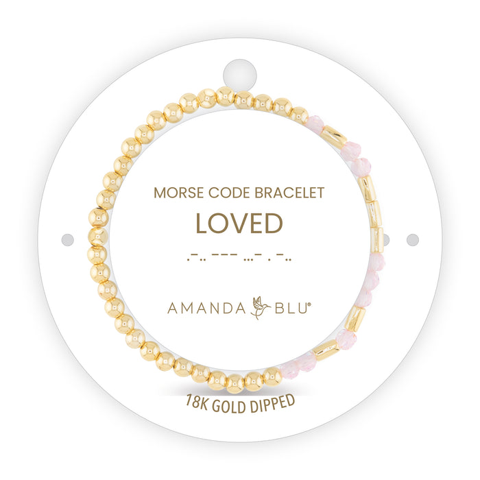 morse code bracelet loved message card