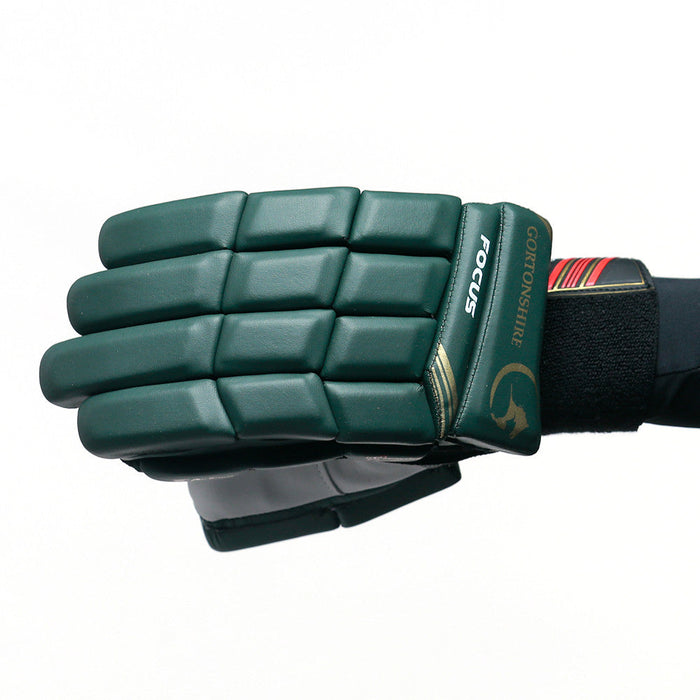 Gortonshire Focus Green Cricket Batting Gloves